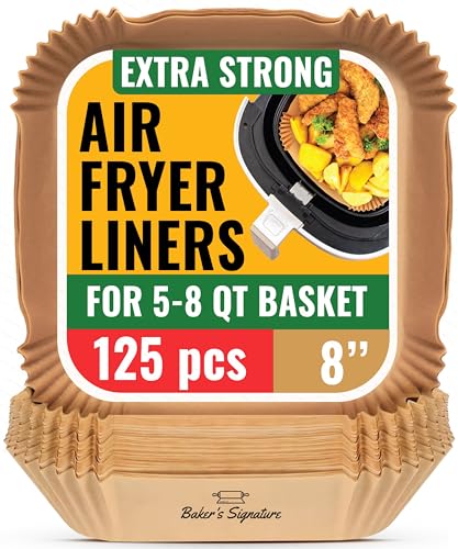 Minimalist Air Fryer Paper Liners, 125Pcs Air Fryer Disposable Essentials