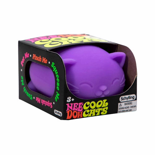 Animal-Shaped Cool Cats NeeDoh | Select Morning Crest - Purrfect Cat Squishy Character Stress Toy - Surprise Me! (Random Color)