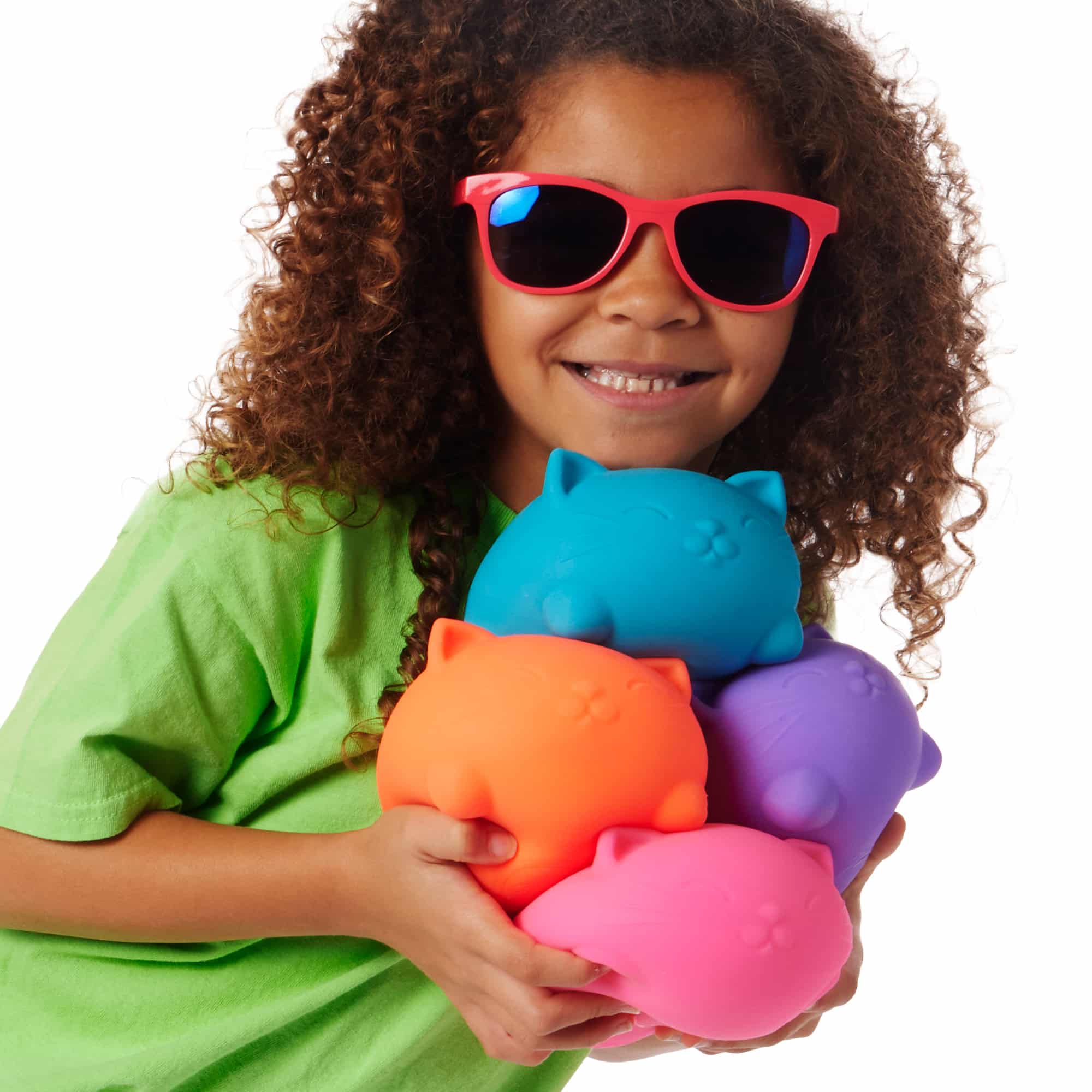 Adorable Character Super NeeDoh Cool Cats | Select Opal Prairie - Purrfect Cat Squishy Character Stress Toy Detail