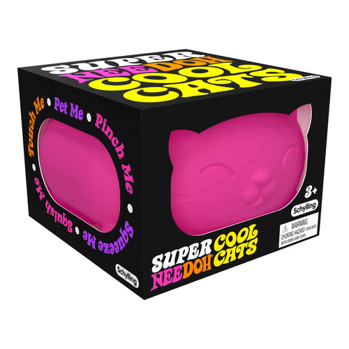 Adorable Character Super NeeDoh Cool Cats | Select Opal Prairie - Purrfect Cat Squishy Character Stress Toy - Surprise Me! (Random Color)