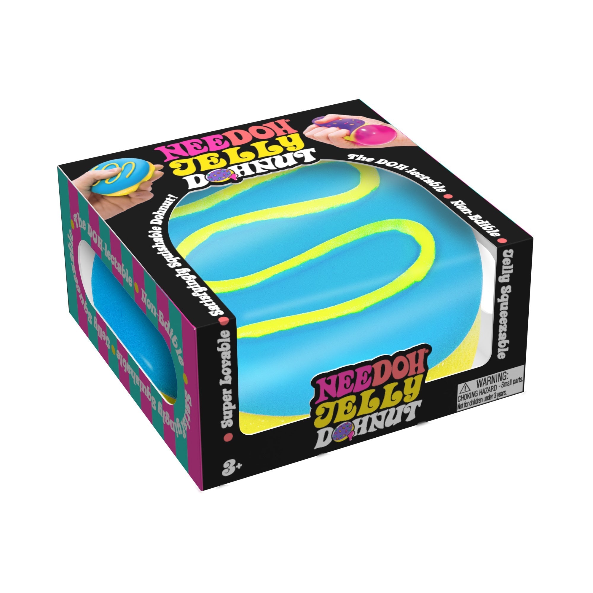Deliciously Squishy Jelly Dohnut NeeDoh | Signature Seaside Lane - Deliciously Soft Cupcake Sensory Glob - Surprise Me! (Random Style)