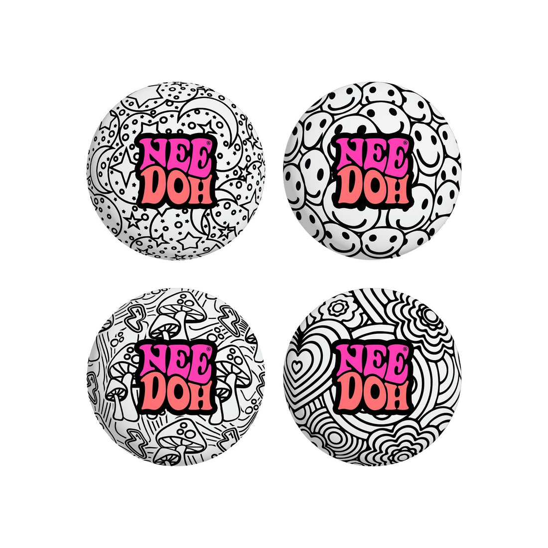 Spiky Ribbed NeeDoh Press-Doh | Select Oak Terrace - Fuzzy Flocked Textured Sensory Fidget Ball - Default Title