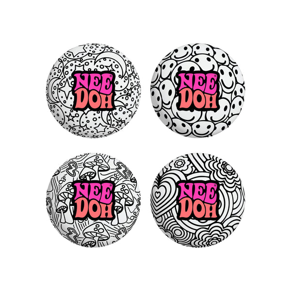Spiky Ribbed NeeDoh Press-Doh | Select Oak Terrace - Fuzzy Flocked Textured Sensory Fidget Ball - Default Title
