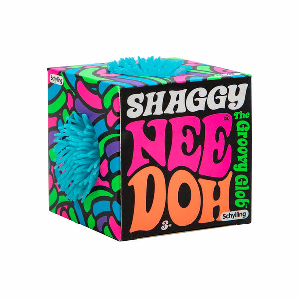 Fuzzy Flocked Shaggy NeeDoh | Collection Winter Creek - Shaggy Tactile Ribbed Stress Relief Toy - Surprise Me! (Random Color)