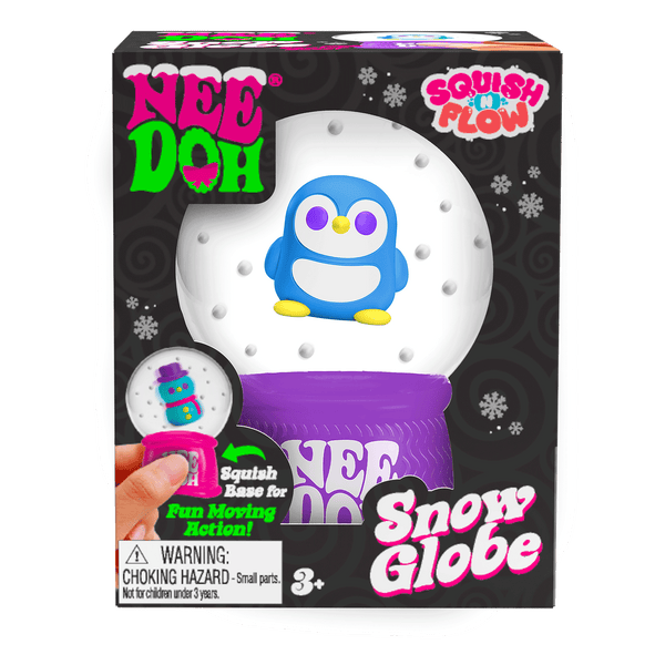 Squishable Nice Cube NeeDoh Squish N Flow Snow Globe | Signature Moonlit Lane - Crystal Clear Squishable Ice Cube NeeDoh - Default Title