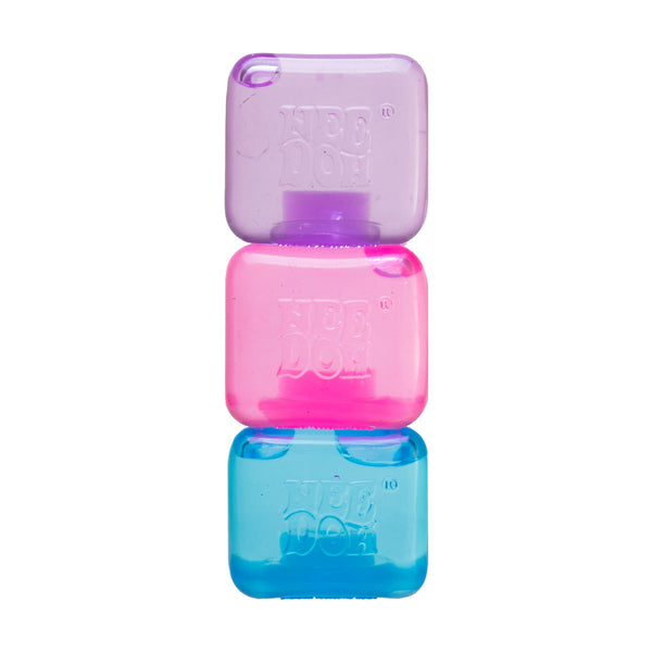 Ice-Cube Texture NeeDoh Nice Ice Baby | Series Canyon Trail - 3-Piece Assorted Nice Cubes Pack for Fidgeting - Surprise Me! (Random Color)